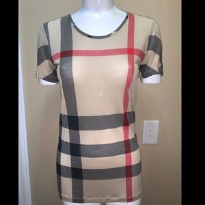 Authentic Burberry Brit check Tee shirt
